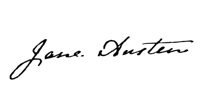 Firma de la escritora Jane Austen