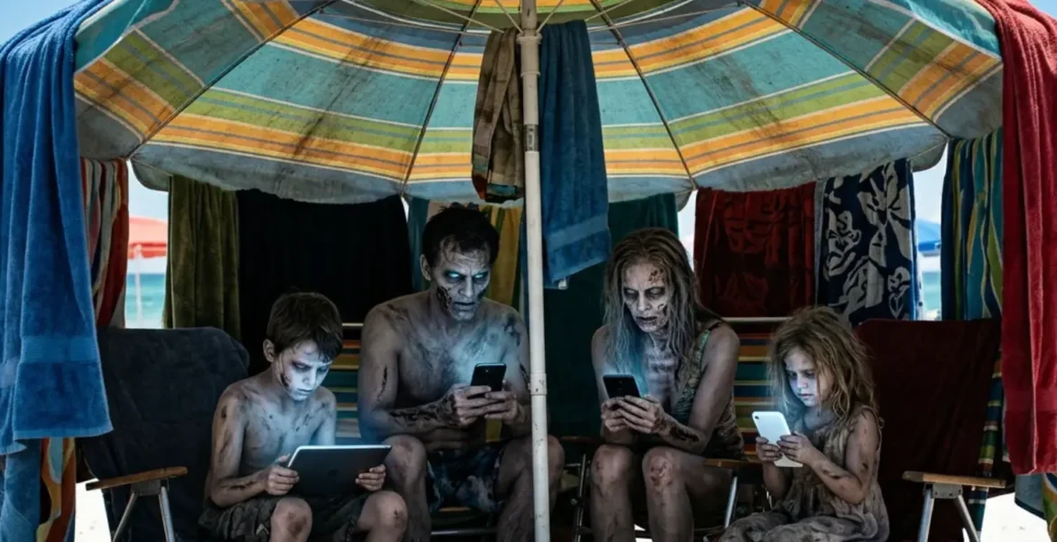 Mary Martín analizando la sociedad de los zombis digitales en vacaciones